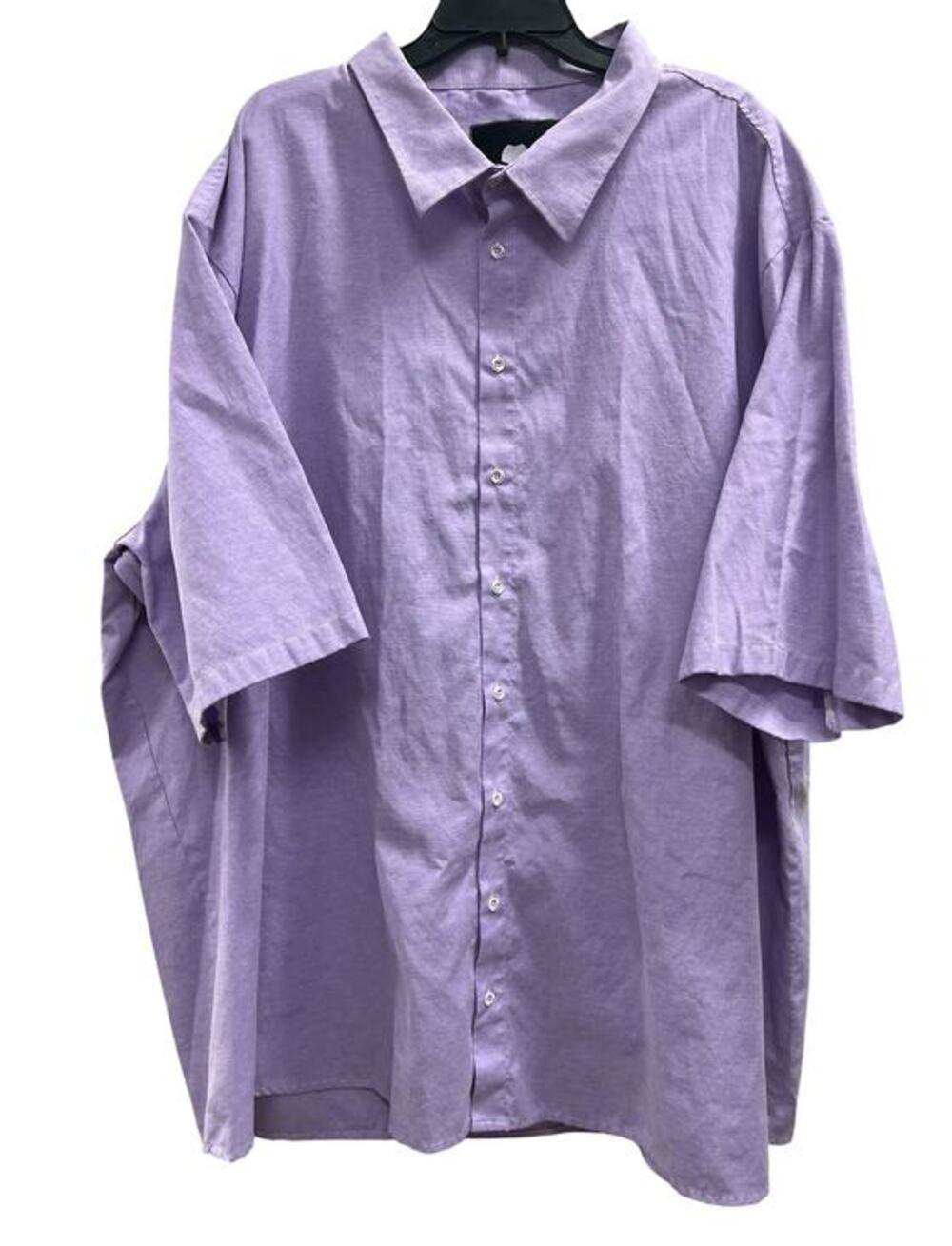 Winston Heathered Lavender purple short sleeve button up big & tall NWOT SZ 5XLT